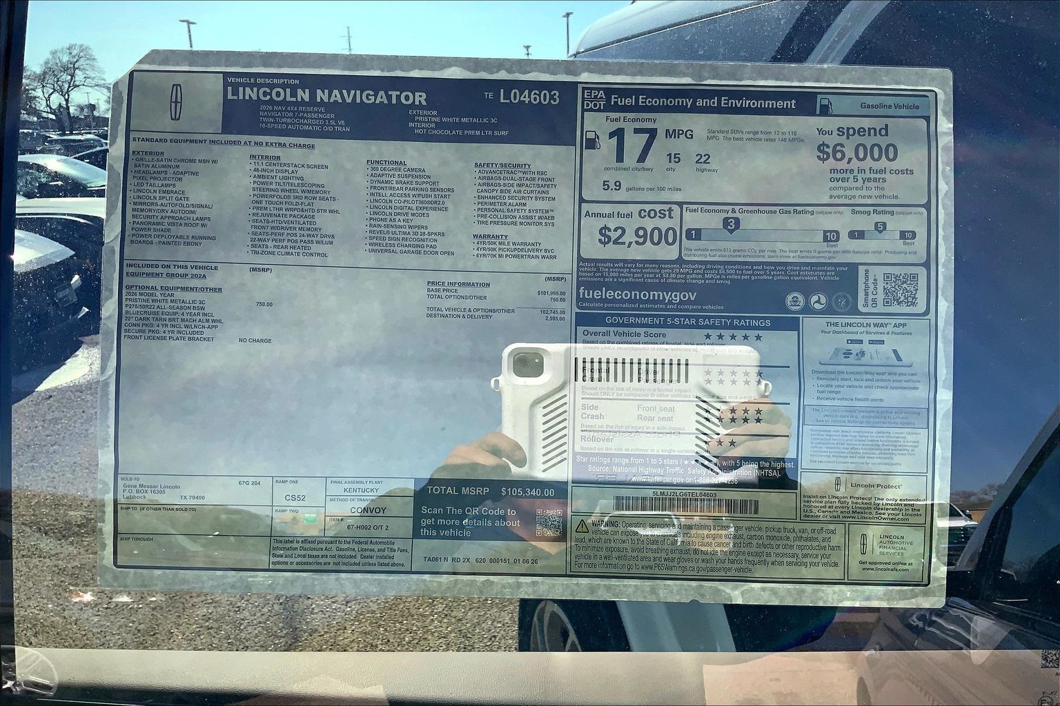 New 2026 Lincoln Navigator Reserve Sport Utility in Lubbock